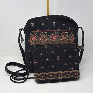 Vera Bradley Petit Point 2 Pc Set Vintage 1997 USA Zip Shoulder Bags